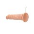 RealRock Dong 10 - realistični dildo (25cm) - prirodna boja