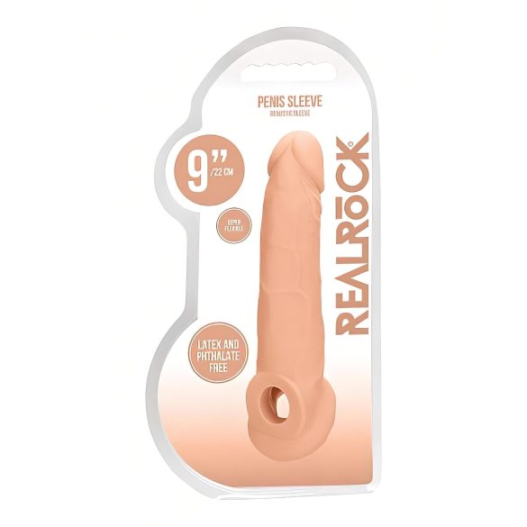 RealRock dodatak za penis 9 (21,5 cm) - prirodna boja