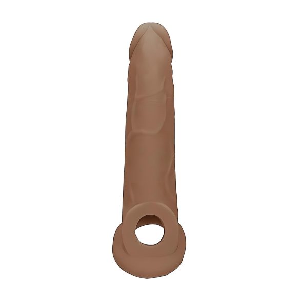 RealRock Penis Rukavac 9 (21,5 cm) - tamna prirodna boja