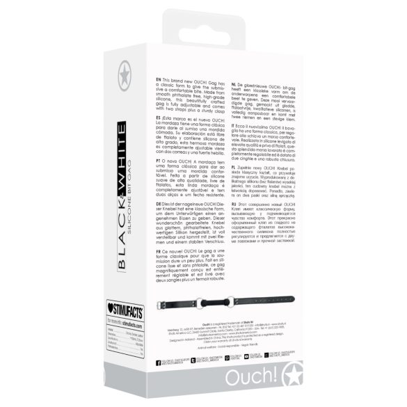 Ouch! - gag u obliku kosti (crna)