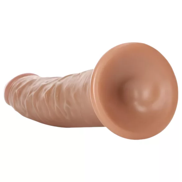RealRock Slim - realistični dildo 15,5cm (tamna prirodna boja)