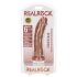 RealRock realistični dildo - 15,5cm (tamni prirodni)
