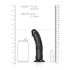 RealRock - realističan dildo sa vakuumom - 15.5cm (crni)