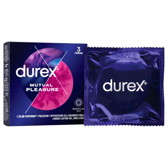 Durex Mutual Pleasure - kondomi za odlaganje ejakulacije (3 kom)