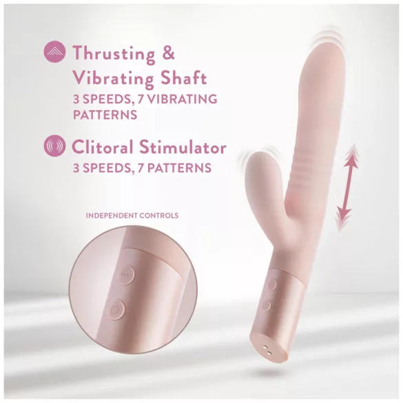 Blush Fraya - vibrator sa klitoralnom ručkom (ružičasti)