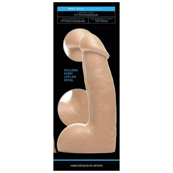Fleshjack Reno Gold - realistični dildo (natur)