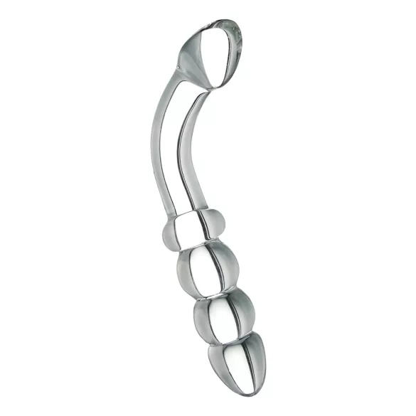Prisms Hamsa - dvostrani stakleni dildo za G-tačku (prozirno)