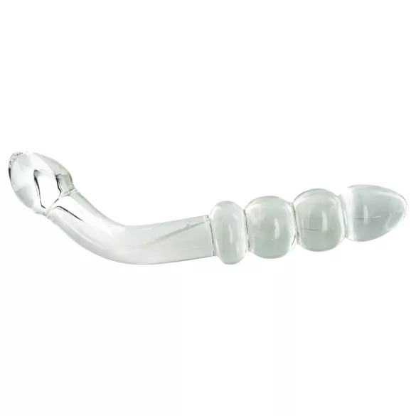 Prisms Hamsa - dvostrani stakleni dildo za G-tačku (prozirno)