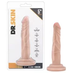 Dr. Skin 5 - realist. dildo sa vakumom - prirodno (14,5cm)