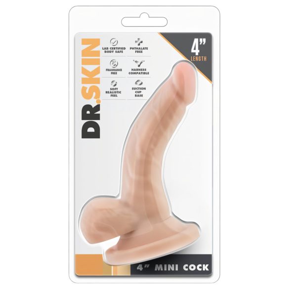 Dr. Skin 4 - Prirodni dildo sa testisima i vakumom (12cm)