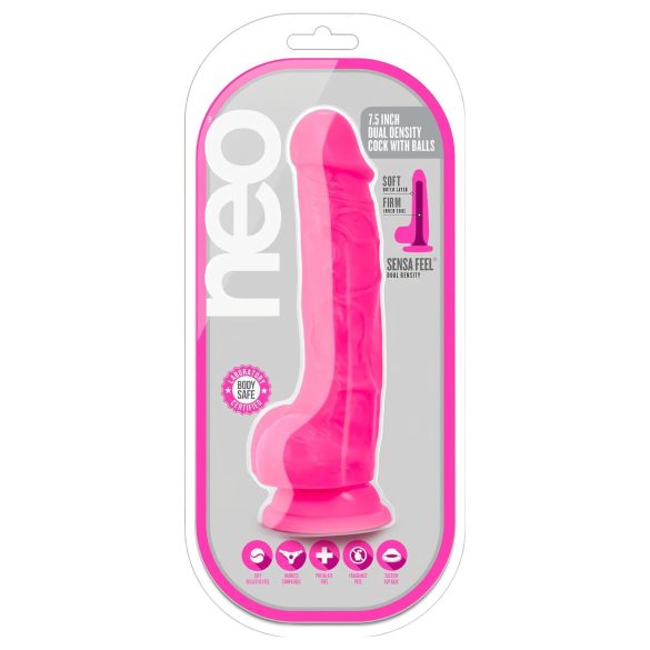 Blush Neo – dildo sa vakumskom bazom – 19 cm (roze)