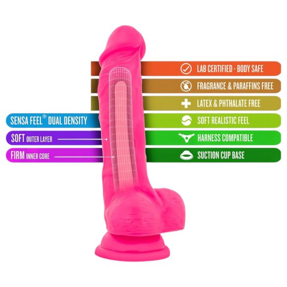 Blush Neo – dildo sa vakumskom bazom – 19 cm (roze)