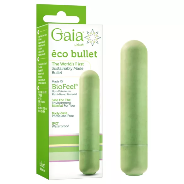Gaia Eco M - ekološki vibrator (zeleni) - srednja veličina