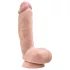 blush Dr. Skin Glide реалистични дилдо - 21,5 cm, са тестисима