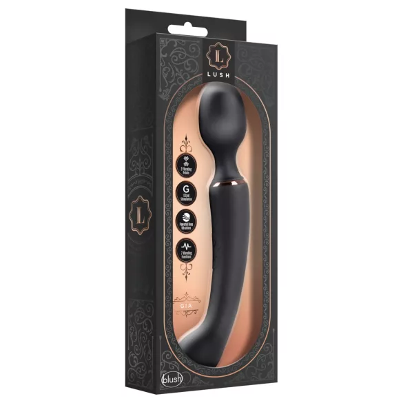 Blush Lush - 2 u 1 wand i G-tačka vibrator (crni)