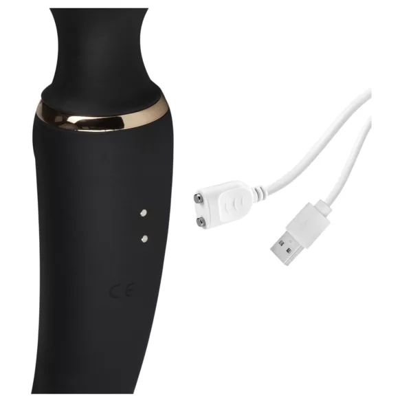 Blush Lush - 2 u 1 wand i G-tačka vibrator (crni)