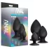 Analne Avanture Platinum Stout - set analnih čepova - 3 kom (crna)
