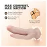 Dr. Skin 8 - Dupli Dildo sa Vakuumom (Natur)