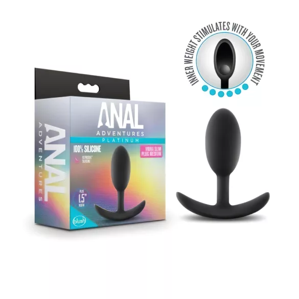 Analna Avantura Platinum M - analni čep - crni (srednji)