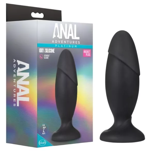 Anal Avantura Platina Raketa - veliki analni plug (crni)