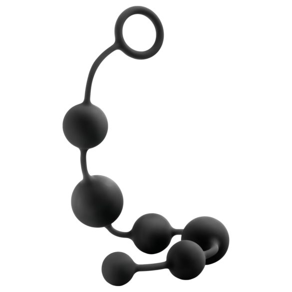 Anal Adventures L – perlasti analni dildo (crni)
