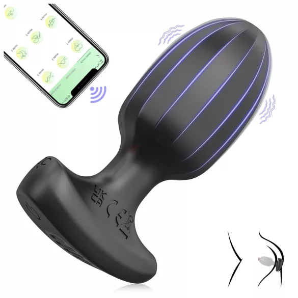 AlvUp - pametni analni vibrator (crni)