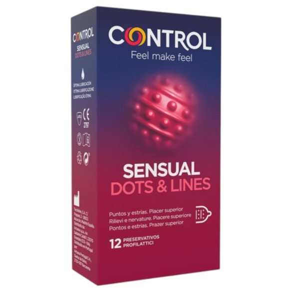 Control - ребраст, тачкаст кондом (12 ком)