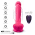 Silexd - vibrirajući dildo sa testisima i daljinskim upravljačem (roze)