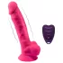 Silexd - vibrirajući dildo sa testisima i daljinskim upravljačem (roze)