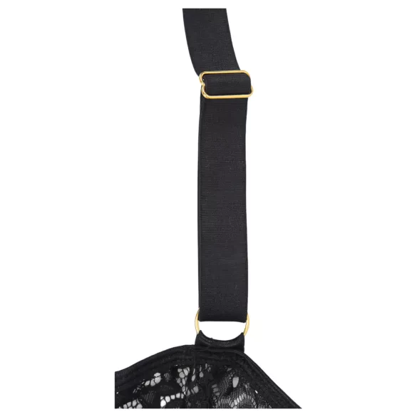 Subblime - dezenirani bodi sa satenskim pojasom (crna)