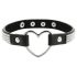 Coquette - choker s priveskom srca od kristala (crna)