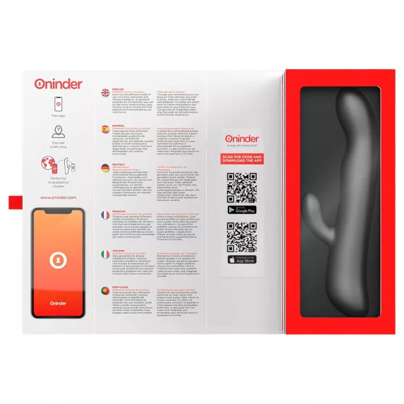 Oninder Oslo - rotirajući vibrator sa fleksibilnom klitorisnom ručicom (crni)