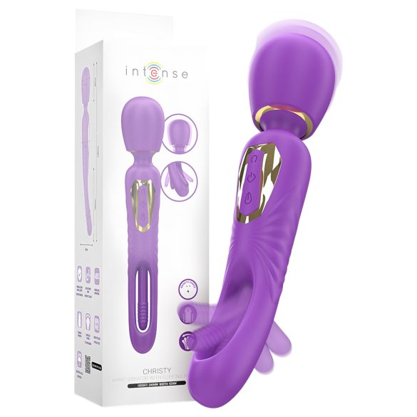 Intense Christy - pokretni jezični masažer vibrator (ljubičasta)