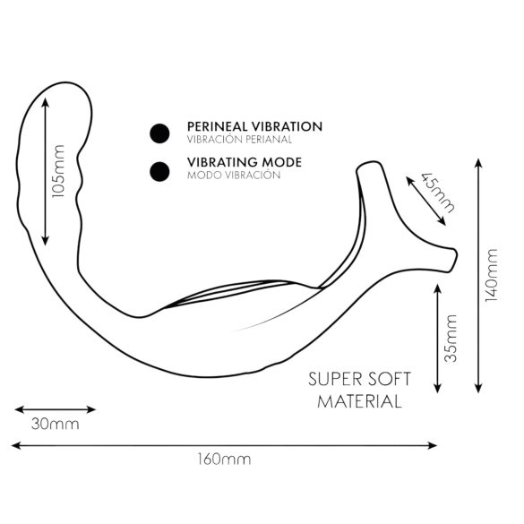 Addicted Toys - analni vibrator s prstenom za penis i testise (crni)