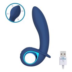 INTOYOU Palha - bežični, naduvavajući vibrator (plavi)