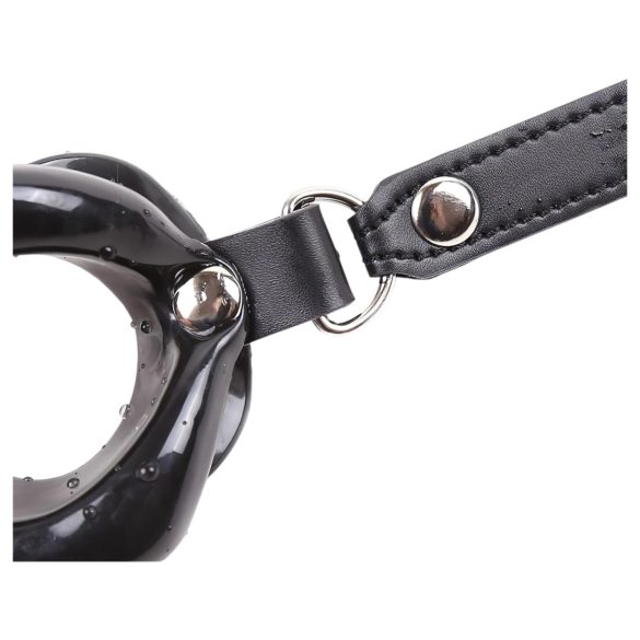 Latetobed - silikonski gag u obliku usana (crna)