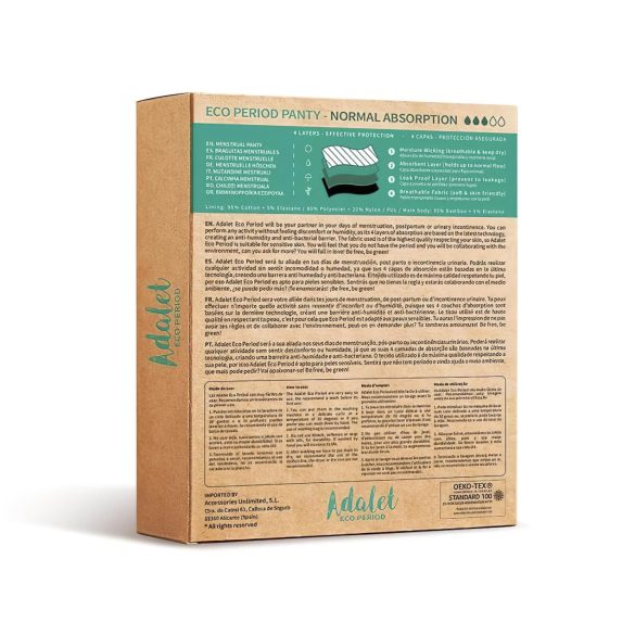 Adalet Flora normal - menstrualne gaćice (crne)