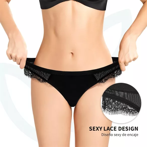 Adalet Flora normal - menstrualne gaćice (crne) - L