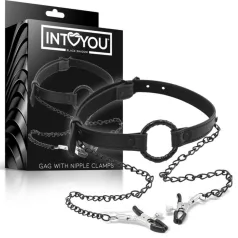   INTOYOU - crni unutrašnji prekidač sa štipaljkama za bradavice