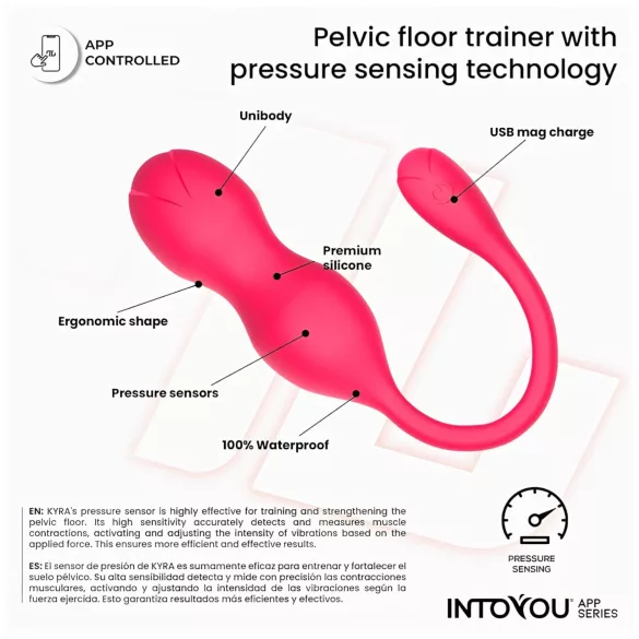 INTOYOU Kyra Pelvic - pametna, vibraciona kegel duo (pink)
