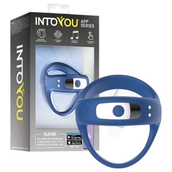 INTOYOU - pametna, vibrirajuća prsten za penis i testise (plava)