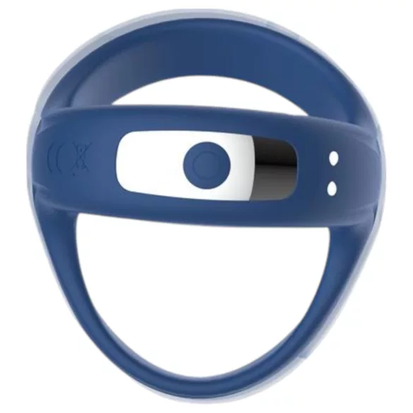 INTOYOU - pametan, vibrirajući prsten za penis i testise (plav)