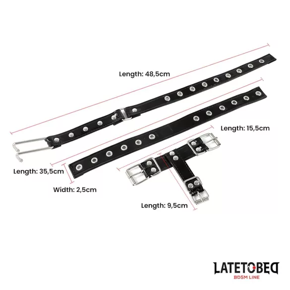 Latetobed - ogrlica sa kukom za njušku (crna)
