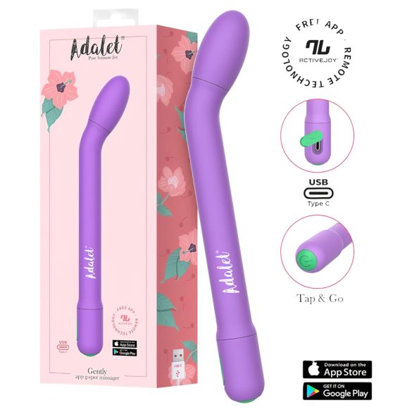 Adalet Gently - pametan G-tačka i prostata vibrator (ljubičasti)