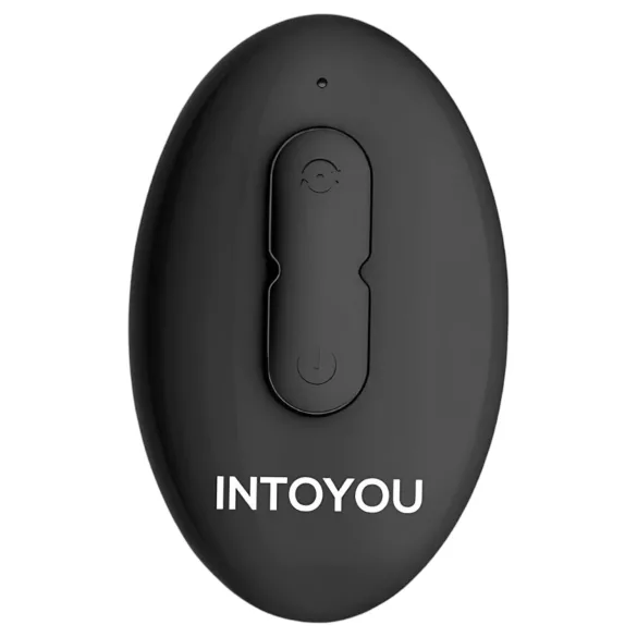 IntoYou Bruce - rotirajući prostatni vibrator sa daljinskim upravljačem i dvostrukim prstenom (crni)