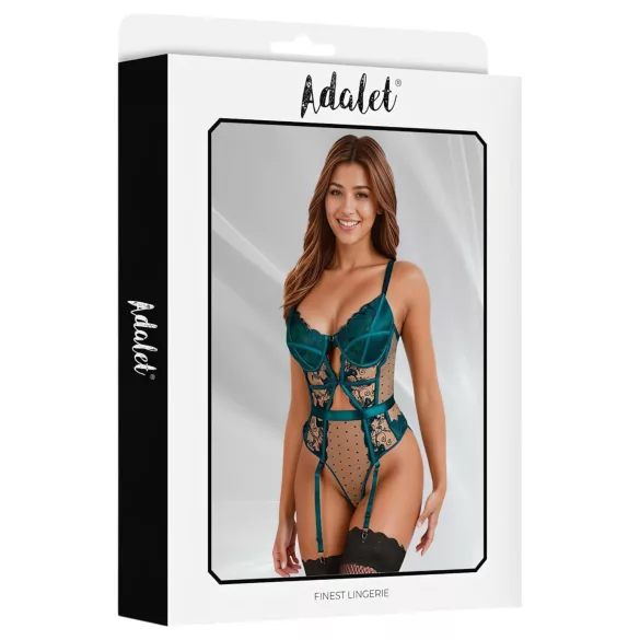 Adalet Chloe - čipkasti bodi (tirkiz)