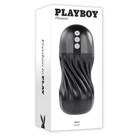 Playboy Solo Stroker - crni akumulatorski masturbator sa usisavanjem