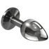 Playboy Tux analni plug - mali (srebrni)