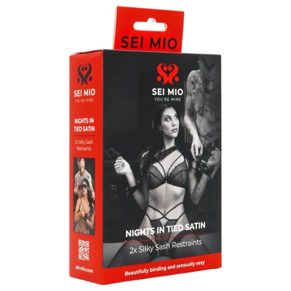 Sei Mio - satenski povezi (crna)