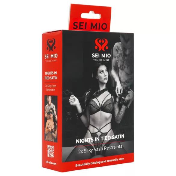 Sei Mio - satenski povezi (crna)